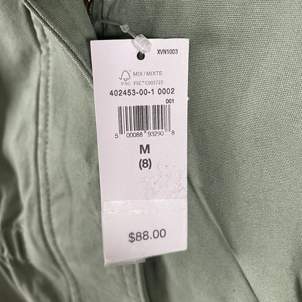 Gap Kids Jacket Youth Medium 8 Green Hooded ColdControl‎ Sherpa Utility Parka